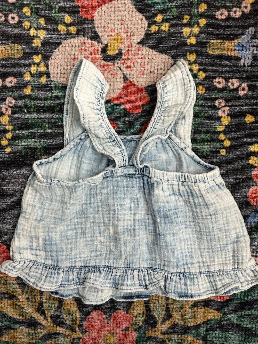 Gap Denim Toddler Ruffle Tank and Shorts Set, Size 3T